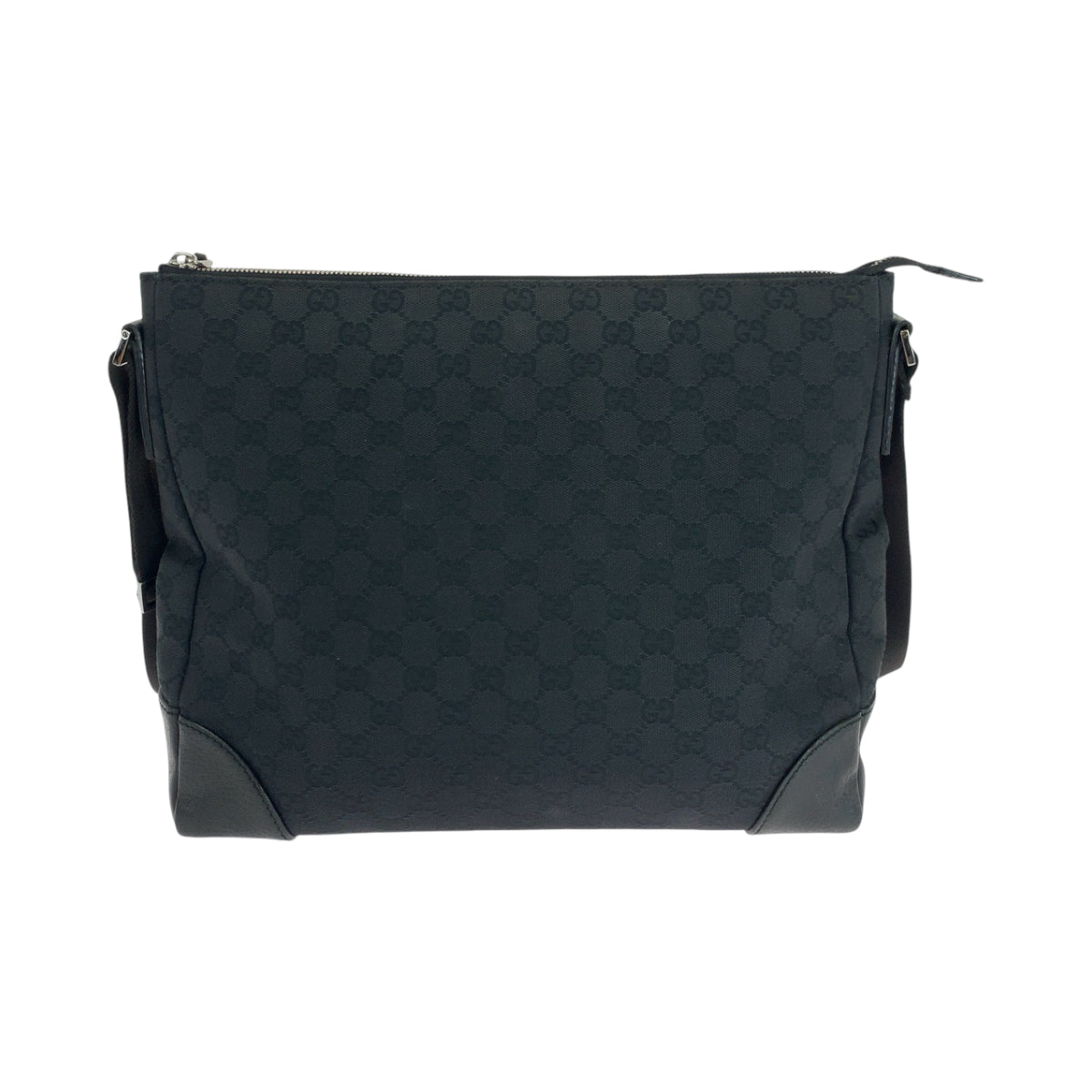 18861
GUCCI グッチ ブラック 黒 シルバー金具 GGキャンバス 110045 ショルダーバッグ 斜め掛け  レディース ABP36