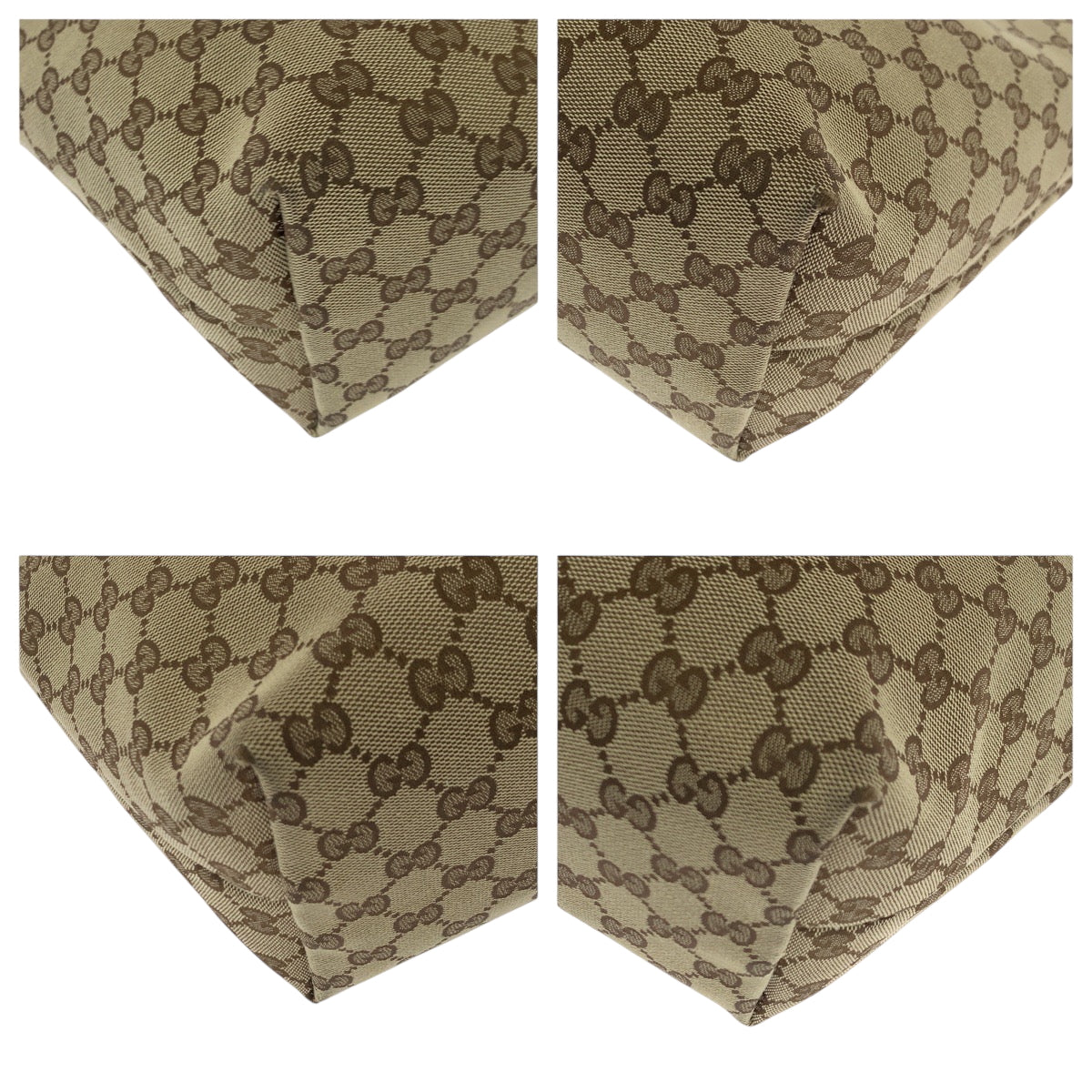 18862
GUCCI グッチ ベージュ ブラック ゴールド金具 GGキャンバス / パテントレザー 211976 トートバッグ ショルダーバッグ  レディース AB28