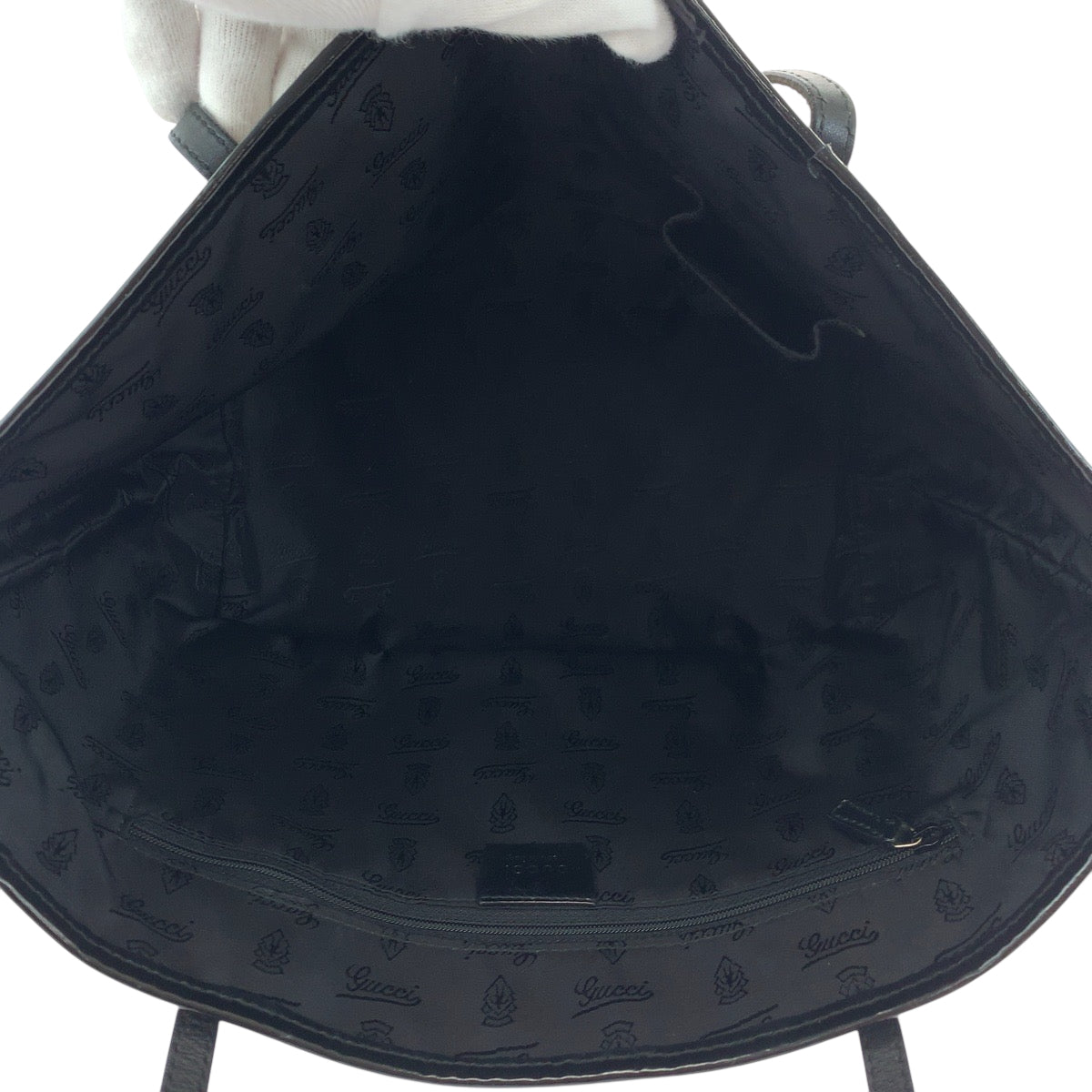 18862
GUCCI グッチ ベージュ ブラック ゴールド金具 GGキャンバス / パテントレザー 211976 トートバッグ ショルダーバッグ  レディース AB28
