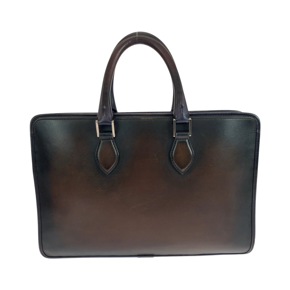 18864
Berluti ベルルッティ アンジュール ブラウン ネイビー シルバー金具 レザー ショルダーバッグ ハンドバッグ 2way  メンズ ABP180