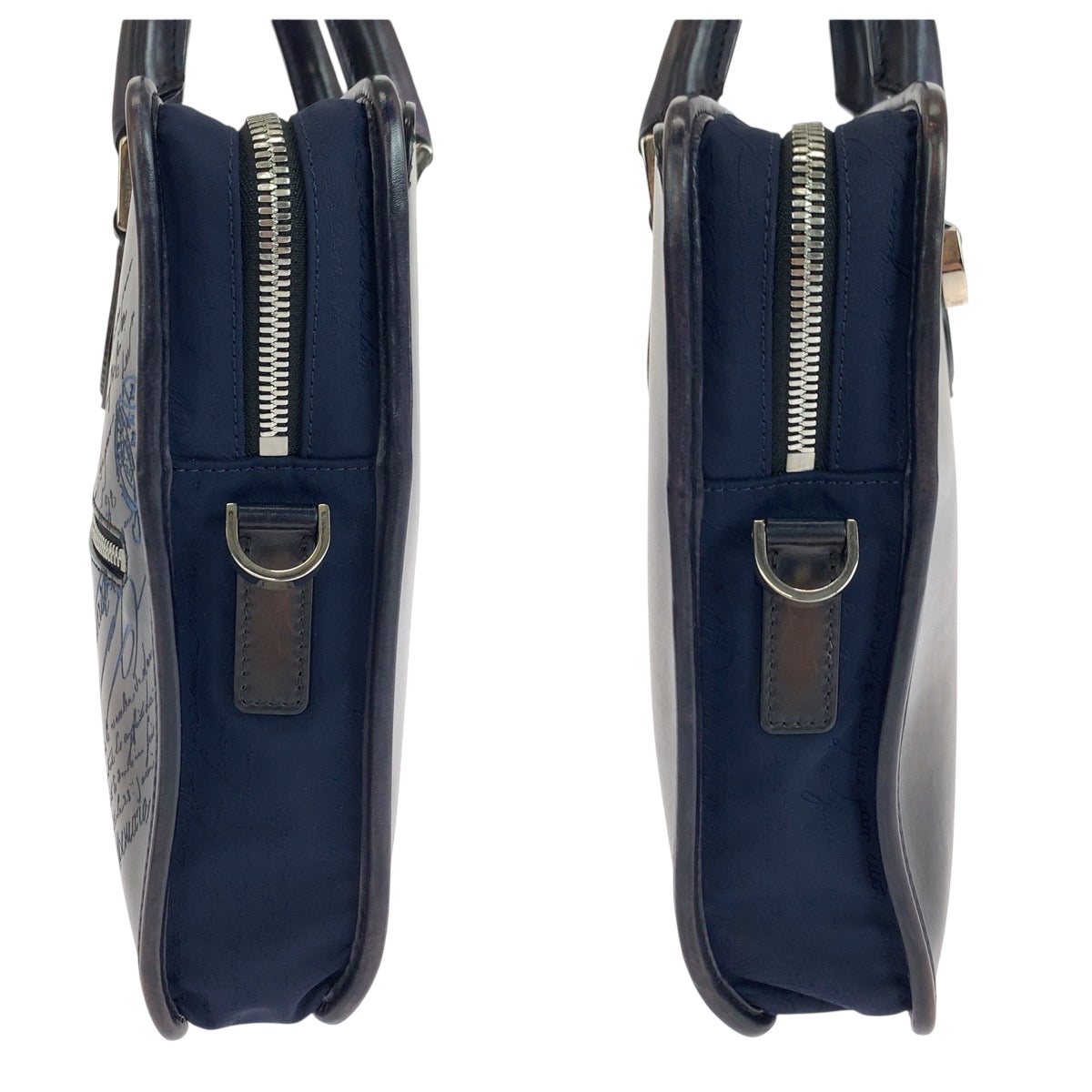 18864
Berluti ベルルッティ アンジュール ブラウン ネイビー シルバー金具 レザー ショルダーバッグ ハンドバッグ 2way  メンズ ABP180
