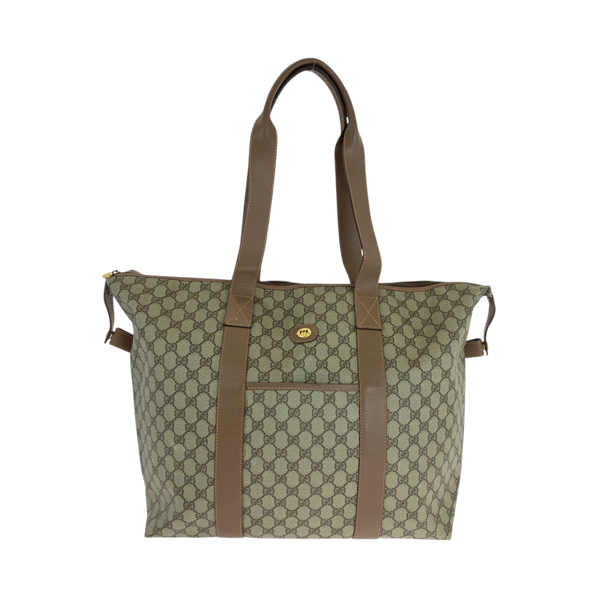 18866
GUCCI グッチ ヴィンテージ オールドグッチ ベージュ ブラウン ゴールド金具 GGスプリームキャンバス 012 1095 6080 トートバッグ ショルダーバッグ  レディース AB