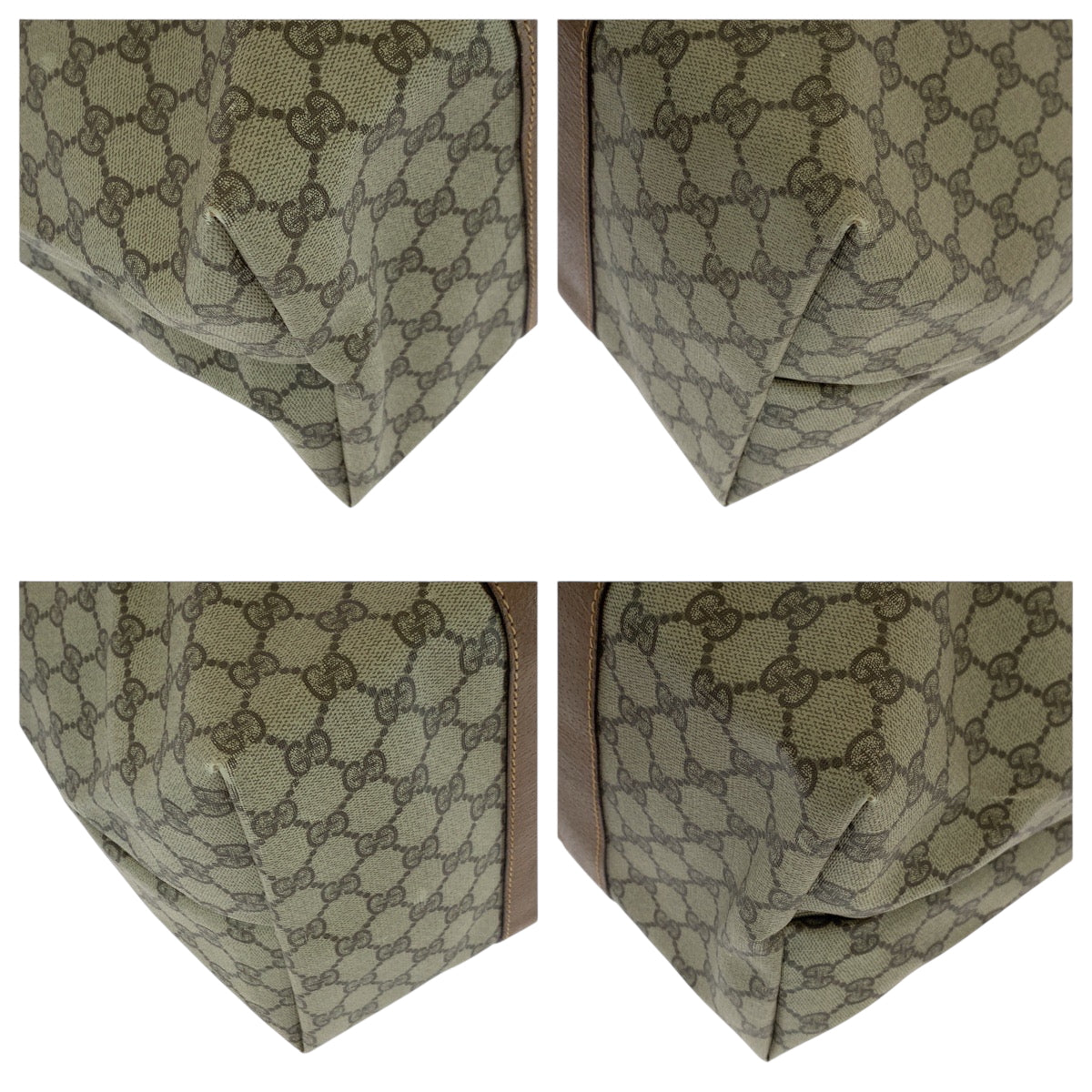 18866
GUCCI グッチ ヴィンテージ オールドグッチ ベージュ ブラウン ゴールド金具 GGスプリームキャンバス 012 1095 6080 トートバッグ ショルダーバッグ  レディース AB