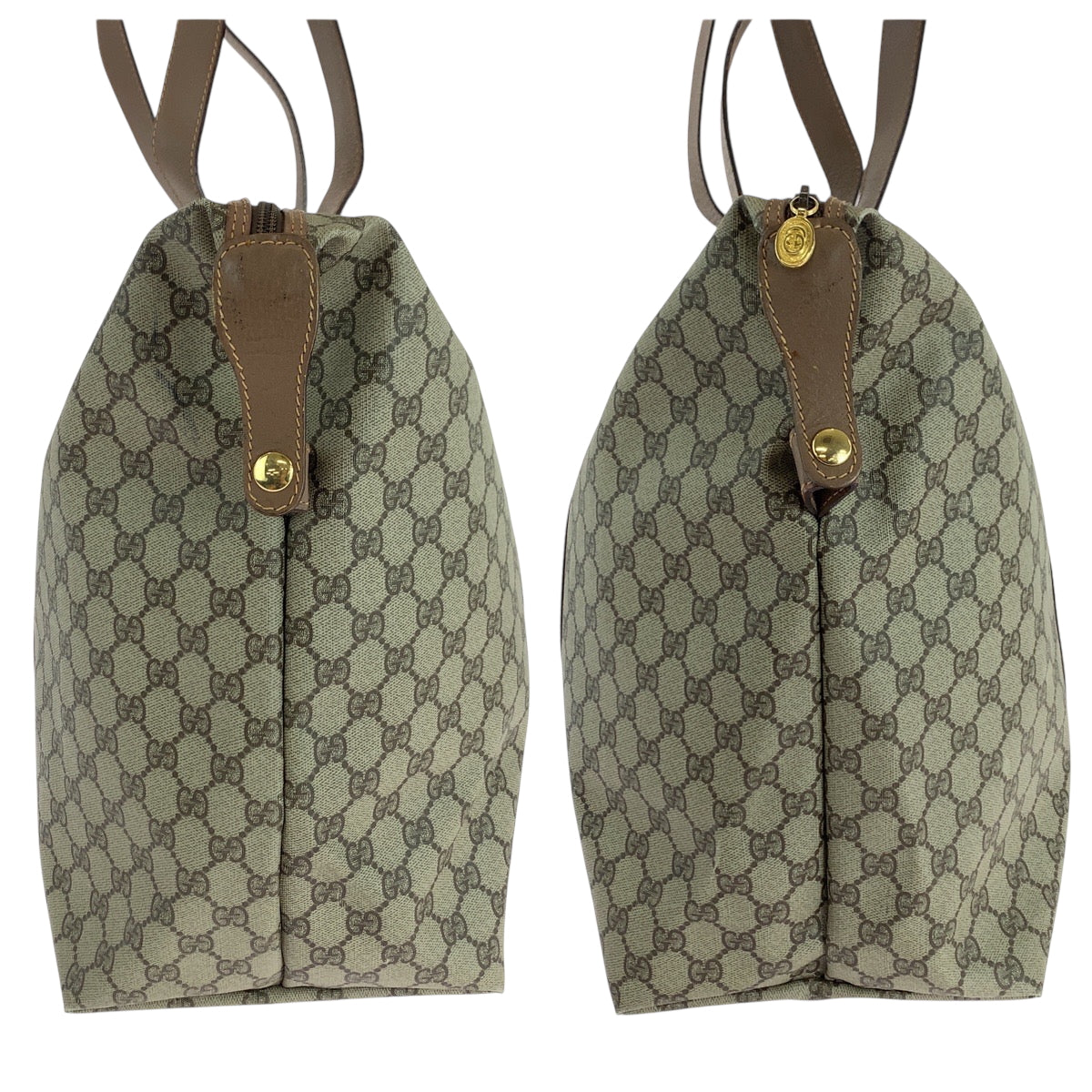 18866
GUCCI グッチ ヴィンテージ オールドグッチ ベージュ ブラウン ゴールド金具 GGスプリームキャンバス 012 1095 6080 トートバッグ ショルダーバッグ  レディース AB