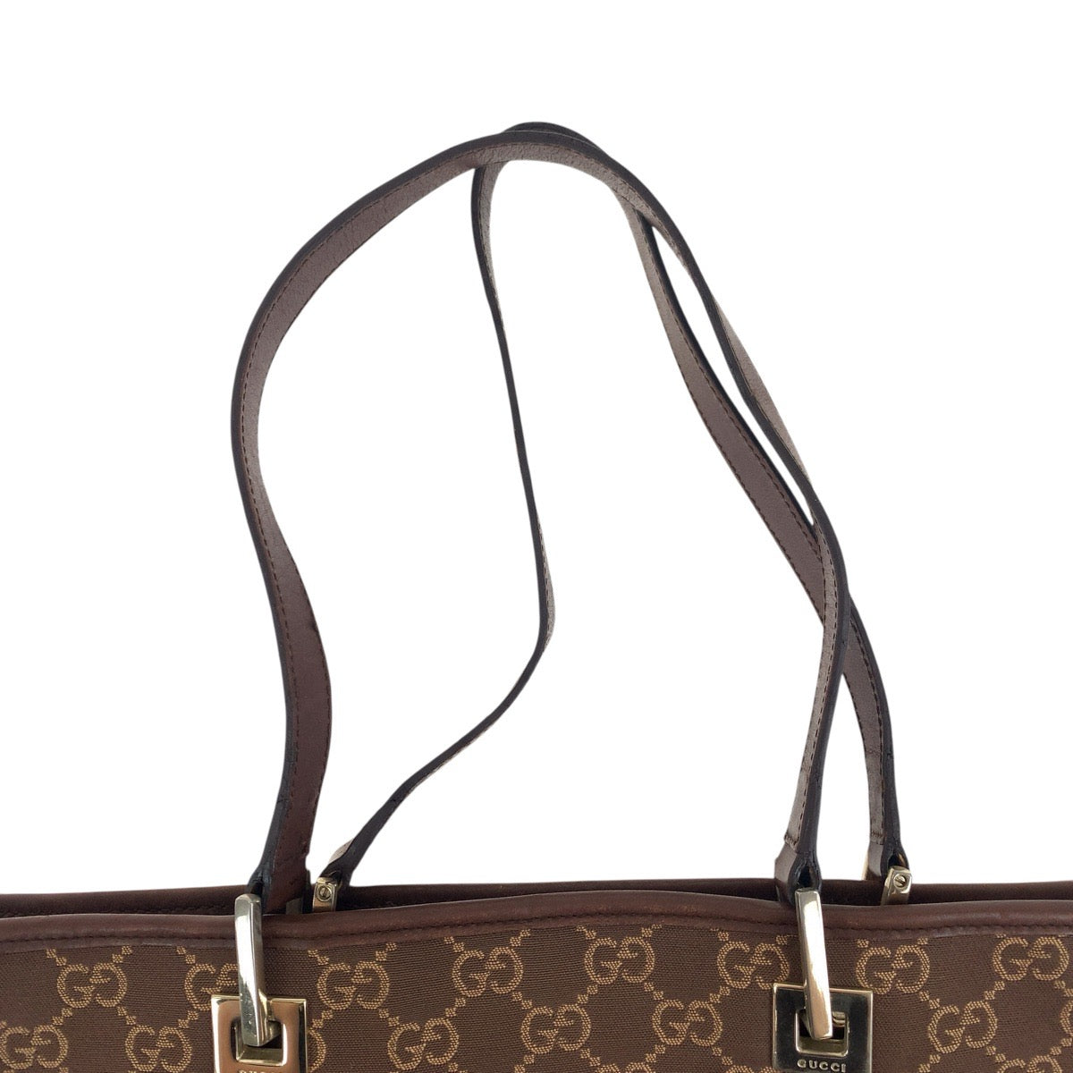 18867
GUCCI グッチ ブラウン ゴールド金具 GGキャンバス / レザー 002 1098 トートバッグ ショルダーバッグ  レディース ABP