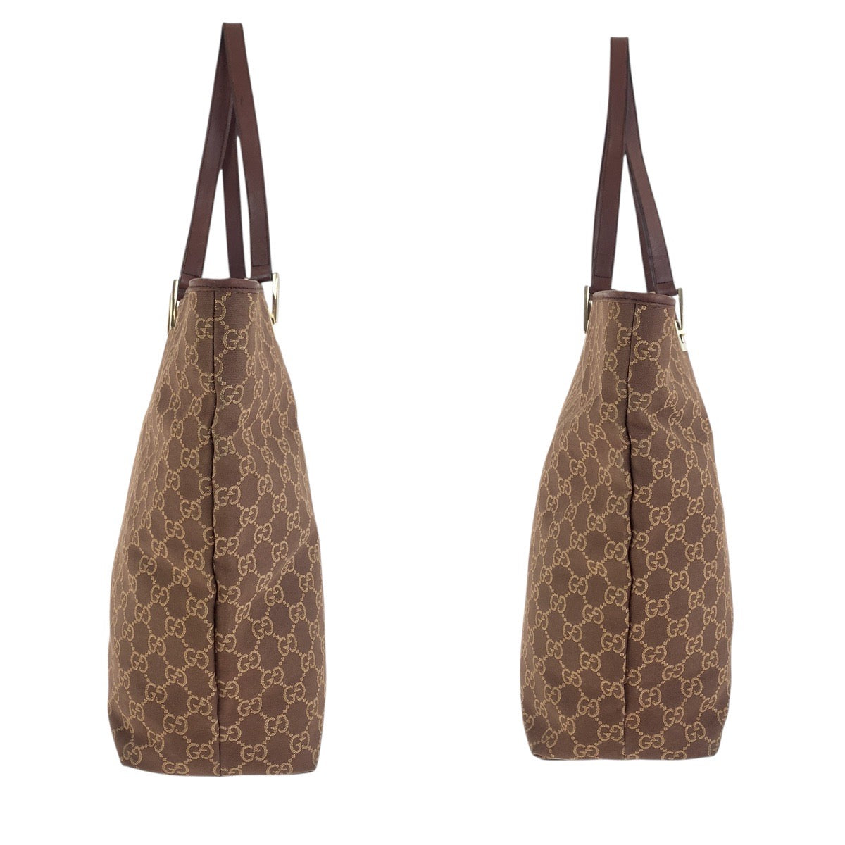 18867
GUCCI グッチ ブラウン ゴールド金具 GGキャンバス / レザー 002 1098 トートバッグ ショルダーバッグ  レディース ABP