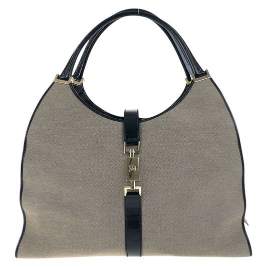 18868
GUCCI グッチ ジャッキー グレー ベージュ ブラック ゴールド金具 キャンバス / レザー 019 0345 ショルダーバッグ 男女兼用 レディース A51