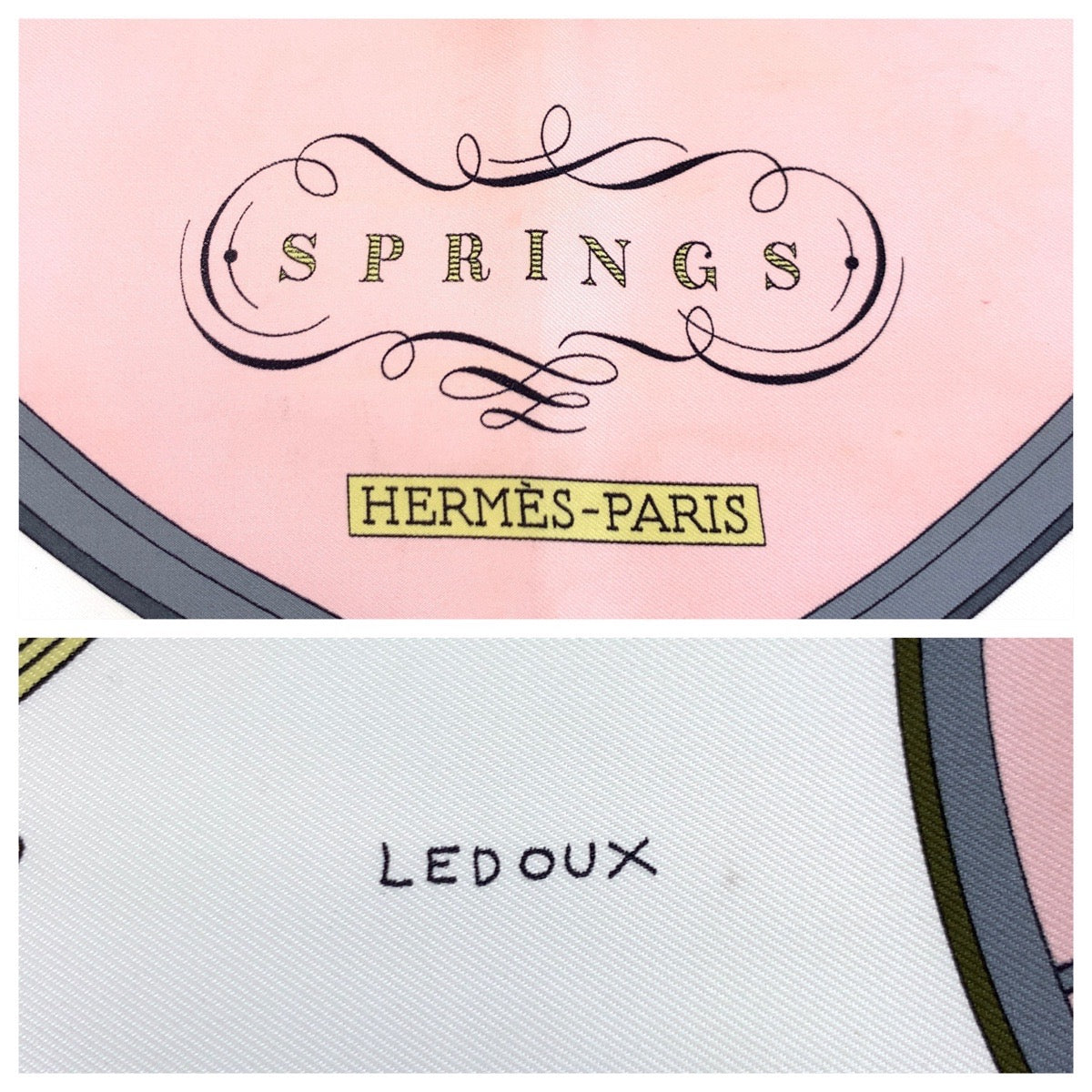 18869
HERMES エルメス SPRINGS カレ90 ピンク シルク スカーフ 大判スカーフ レディース AB16