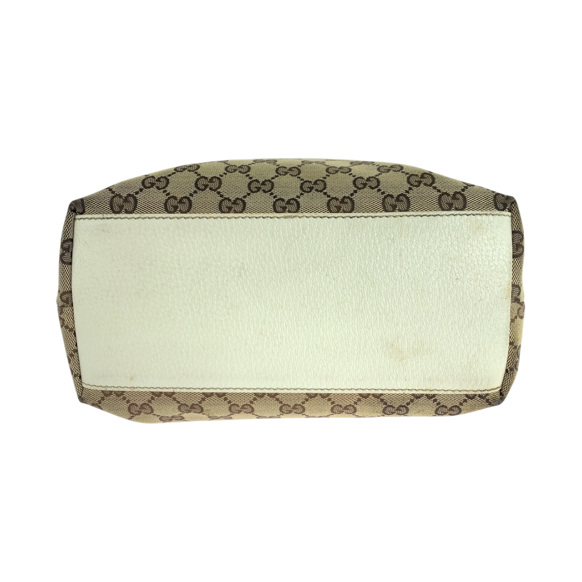 18871
GUCCI グッチ ベージュ ホワイト ゴールド金具 GGキャンバス 153009 トートバッグ ショルダーバッグ  レディース AB