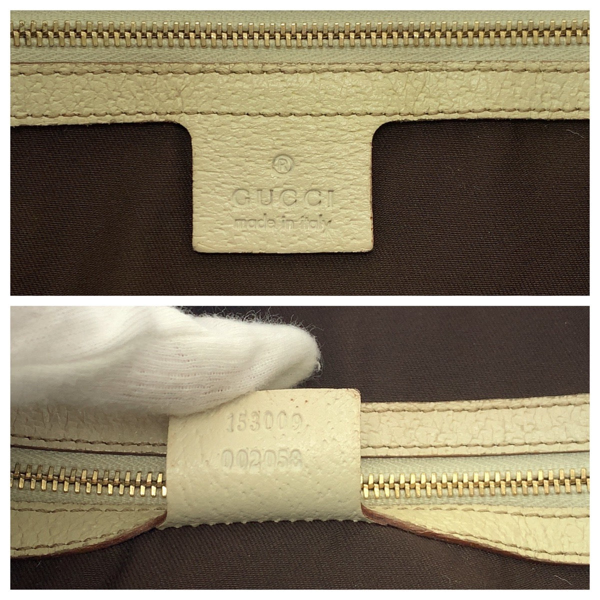 18871
GUCCI グッチ ベージュ ホワイト ゴールド金具 GGキャンバス 153009 トートバッグ ショルダーバッグ  レディース AB