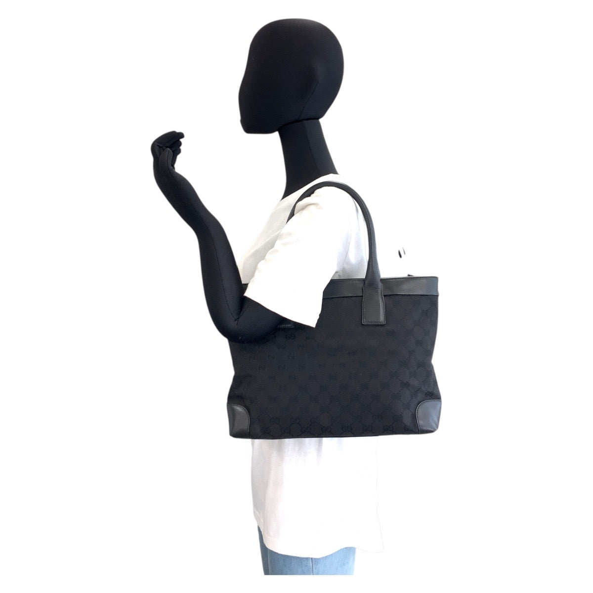18872
GUCCI グッチ ブラック 黒 GGキャンバス / レザー 002 1119 トートバッグ ショルダーバッグ  レディース ABP