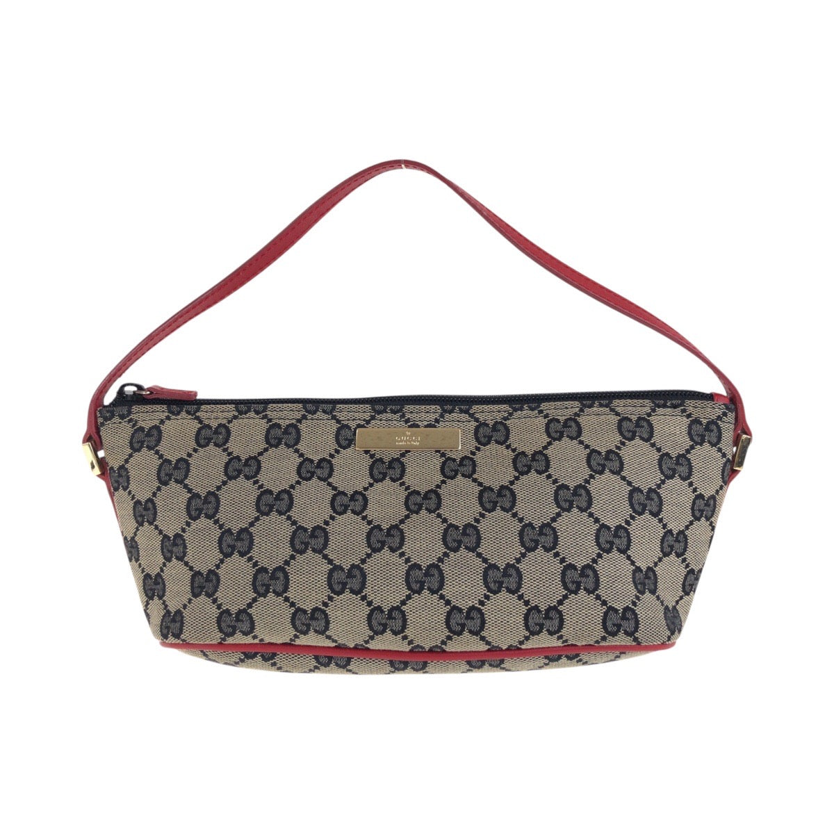 18873
GUCCI グッチ ブラック レッド ゴールド金具 GGキャンバス / レザー 039 1103 ハンドバッグ アクセサリーポーチ レディース ABP30