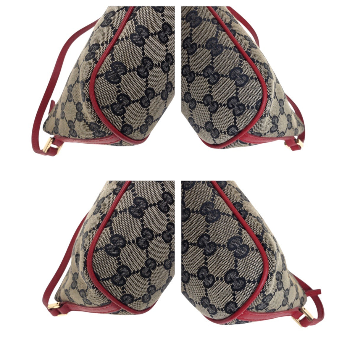 18873
GUCCI グッチ ブラック レッド ゴールド金具 GGキャンバス / レザー 039 1103 ハンドバッグ アクセサリーポーチ レディース ABP30