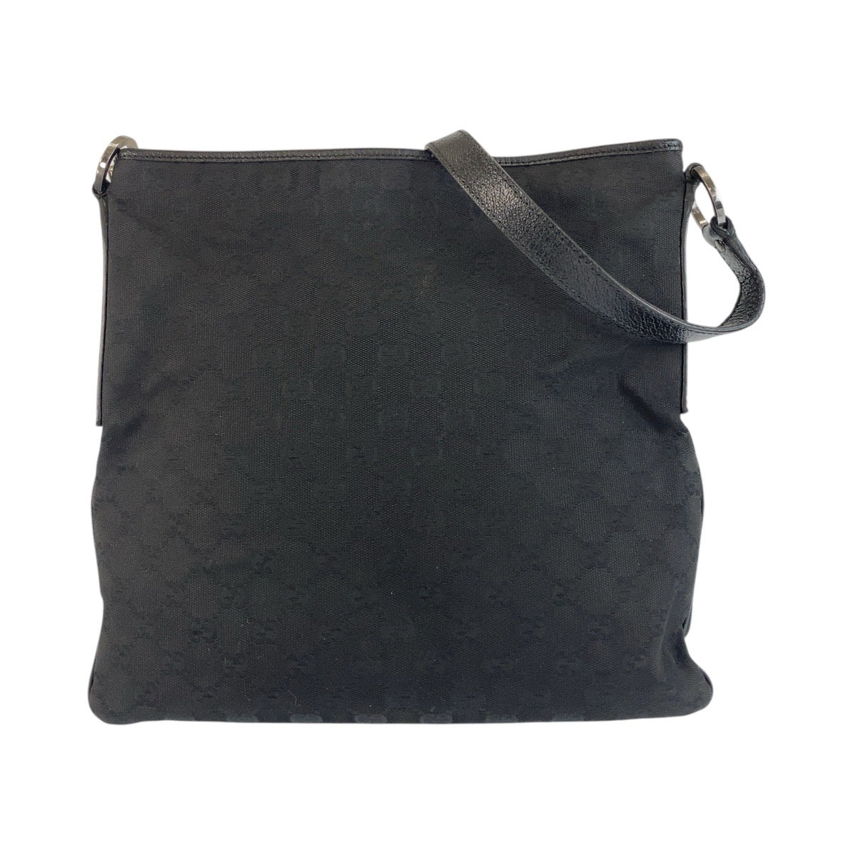 18875
GUCCI Black Silver Hardware GG Canvas / Leather 113013 Shoulder Bag Messenger Bag Unisex Women's ABP32