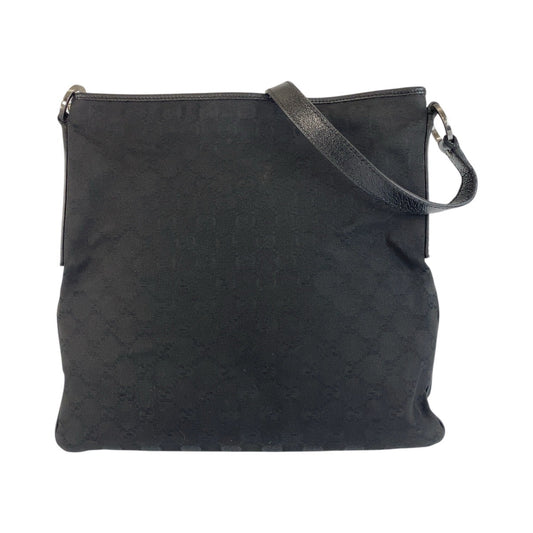 18875
GUCCI グッチ ブラック 黒 シルバー金具 GGキャンバス / レザー 113013 ショルダーバッグ メッセンジャーバッグ 男女兼用 レディース ABP32