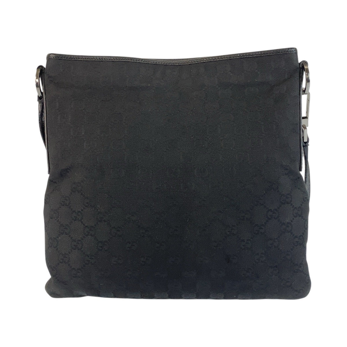 18875
GUCCI Black Silver Hardware GG Canvas / Leather 113013 Shoulder Bag Messenger Bag Unisex Women's ABP32