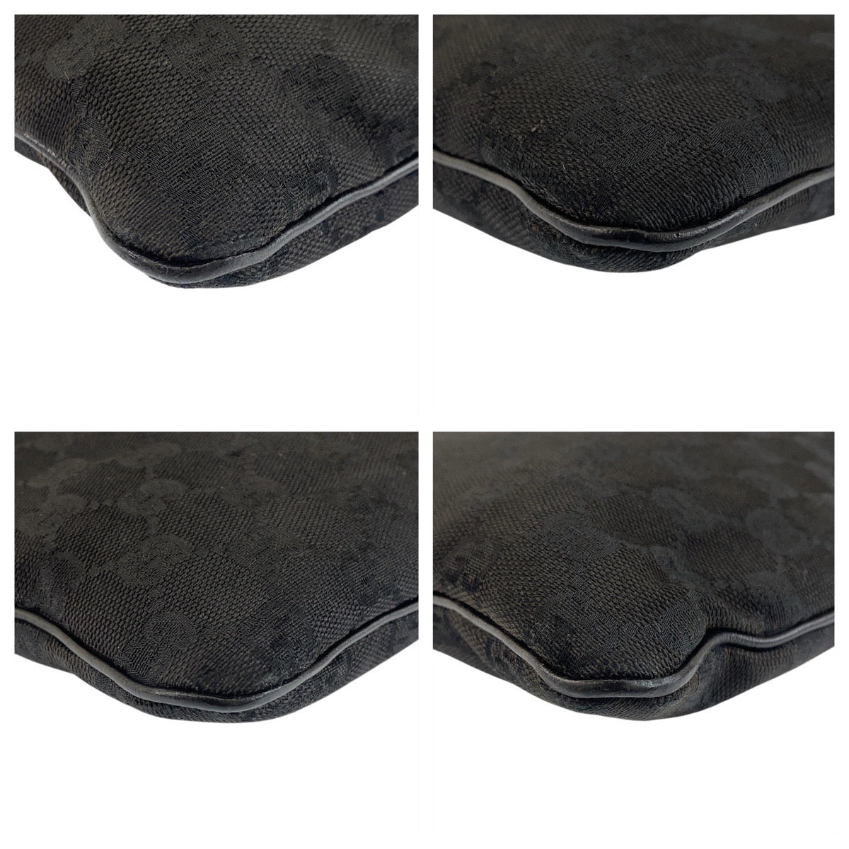 18875
GUCCI Black Silver Hardware GG Canvas / Leather 113013 Shoulder Bag Messenger Bag Unisex Women's ABP32