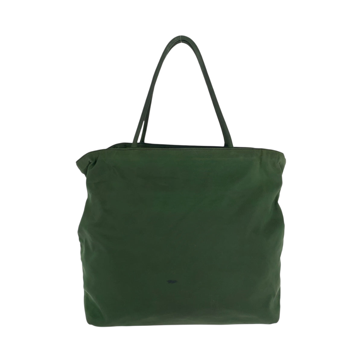 18876
PRADA プラダ テスート 三角ロゴプレート カーキ シルバー金具 ナイロン トートバッグ ハンドバッグ  レディース AB