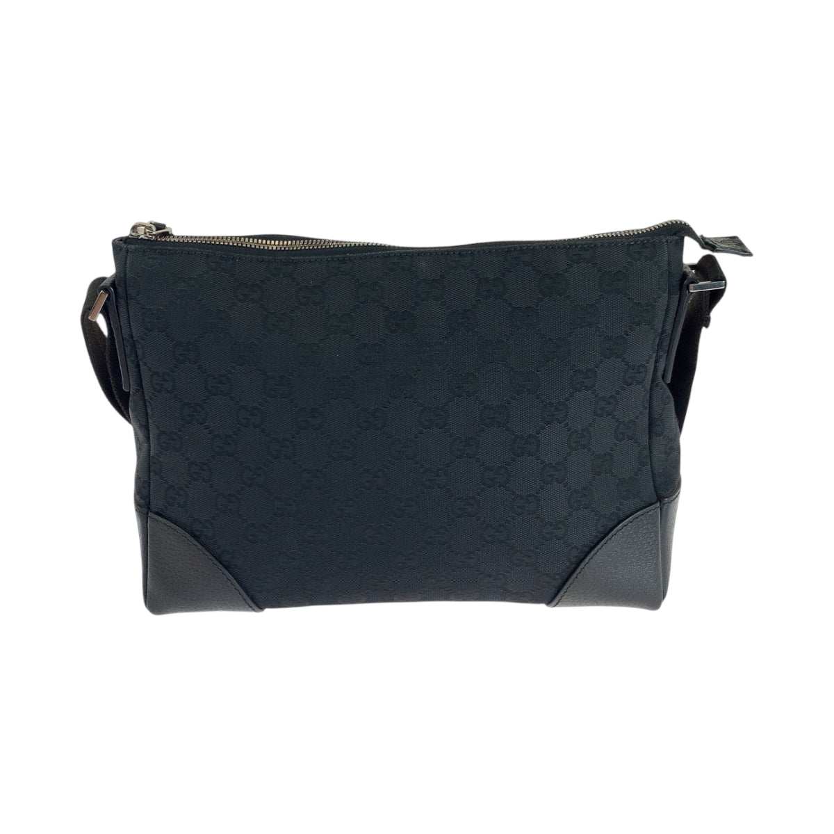 18879
GUCCI グッチ ブラック 黒 シルバー金具 GGキャンバス 114273 ショルダーバッグ 斜め掛け  レディース A