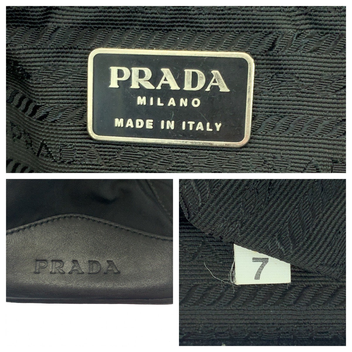 18880
PRADA プラダ テスート ロゴ ブラック 黒 シルバー金具 ナイロン / レザー トートバッグ ショルダーバッグ  レディース ABP