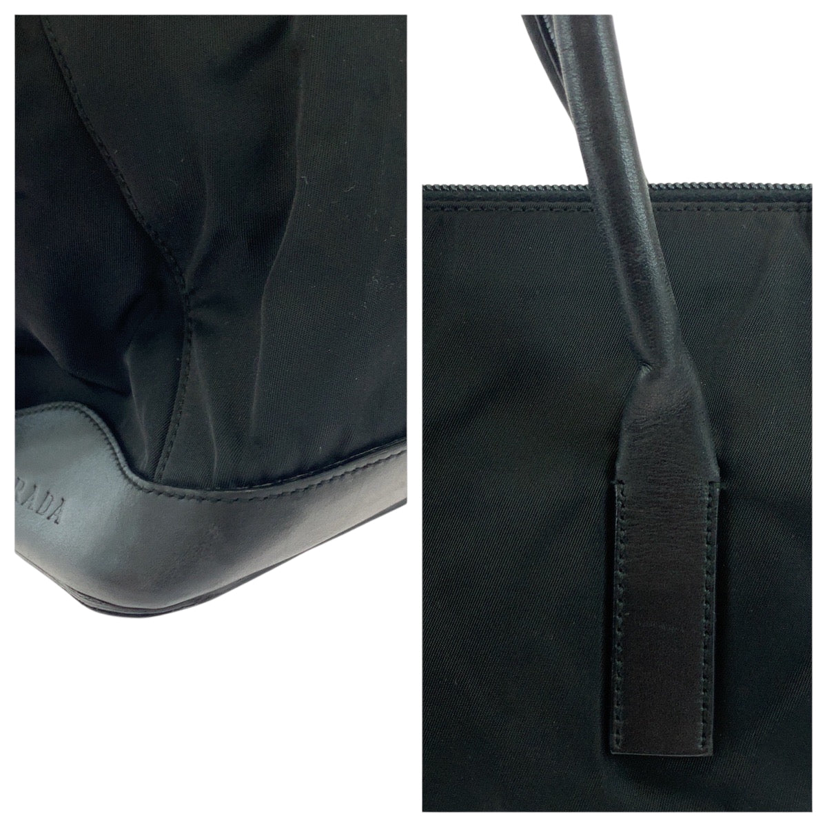 18880
PRADA プラダ テスート ロゴ ブラック 黒 シルバー金具 ナイロン / レザー トートバッグ ショルダーバッグ  レディース ABP