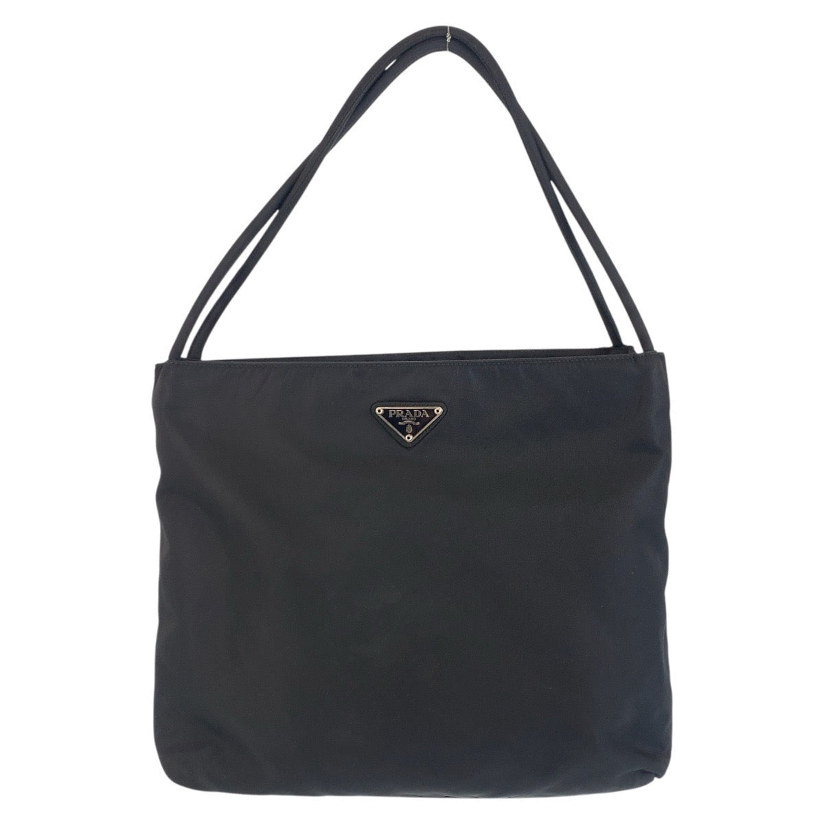 18882
PRADA プラダ テスート 三角ロゴプレート ブラック 黒 シルバー金具 ナイロン トートバッグ ショルダーバッグ レディース ABP34