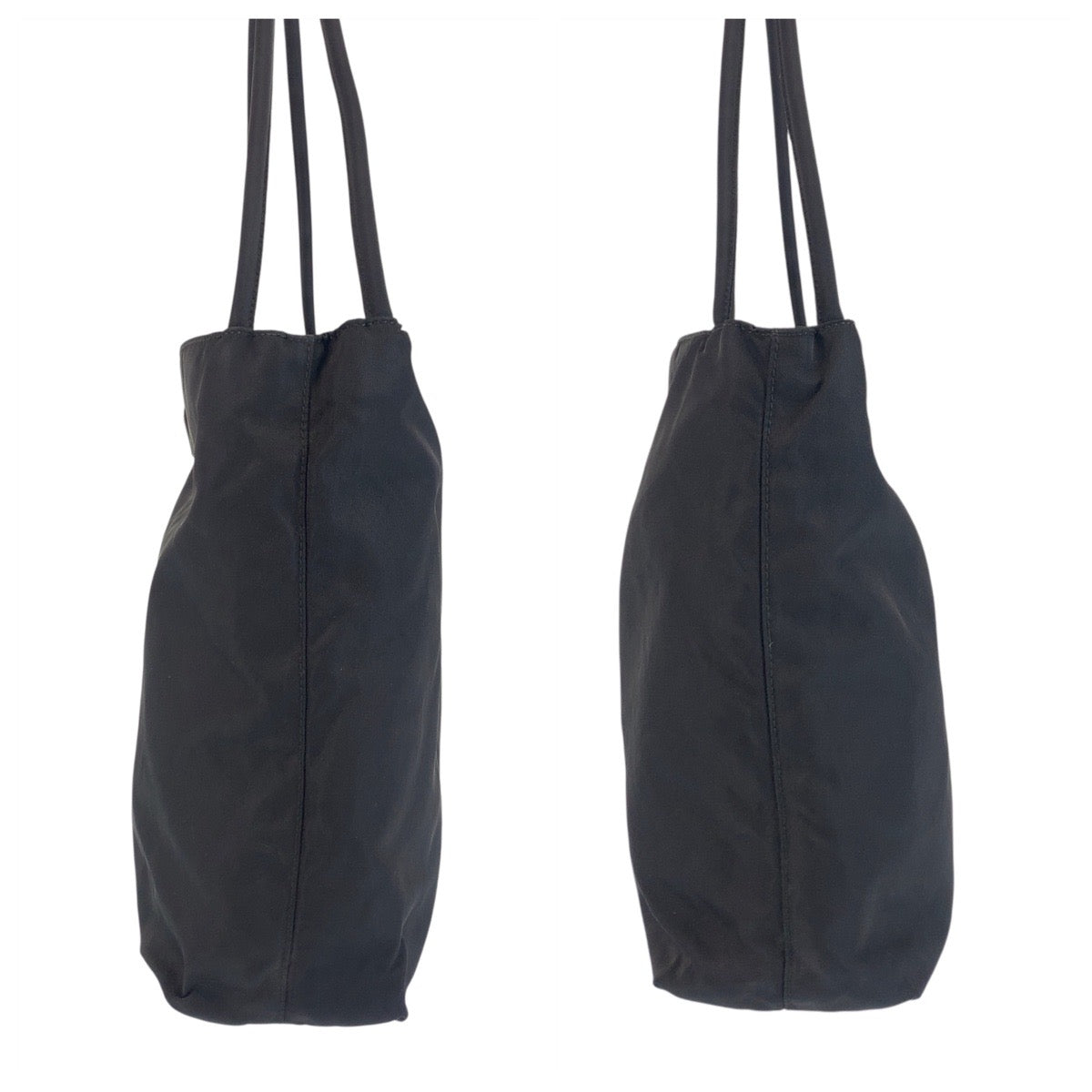 18882
PRADA プラダ テスート 三角ロゴプレート ブラック 黒 シルバー金具 ナイロン トートバッグ ショルダーバッグ  レディース ABP34