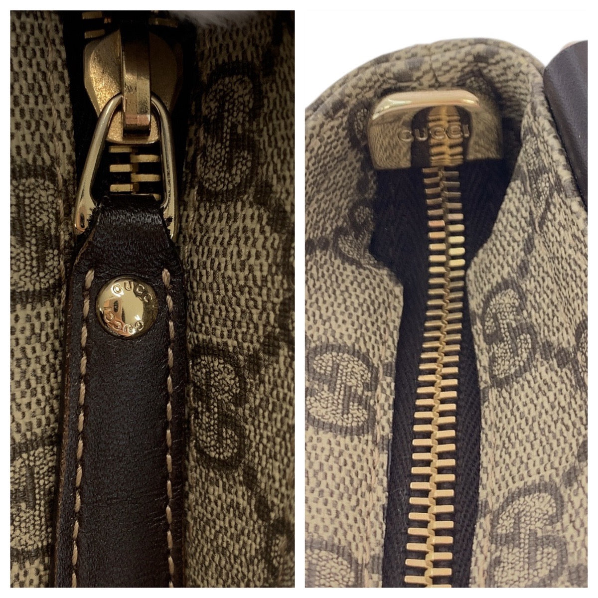 18885
GUCCI Beige Brown Gold Hardware GG Supreme Canvas / Leather 201446 Shoulder Bag Messenger Bag Women's ABP34