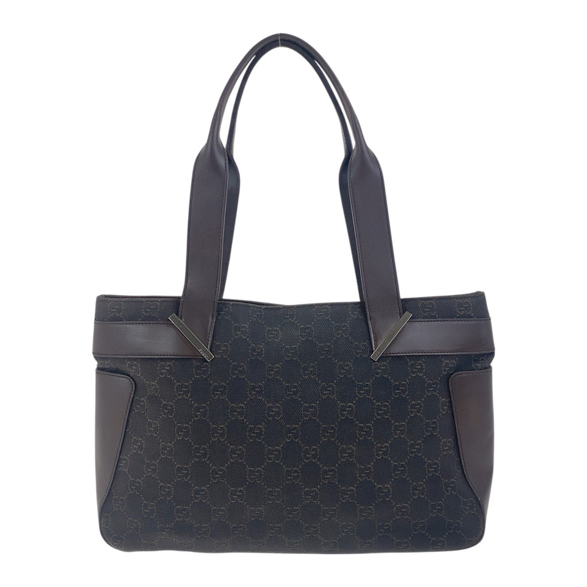18887
GUCCI Brown Silver Hardware GG Canvas 73983 Tote Bag Shoulder Bag Ladies AB29