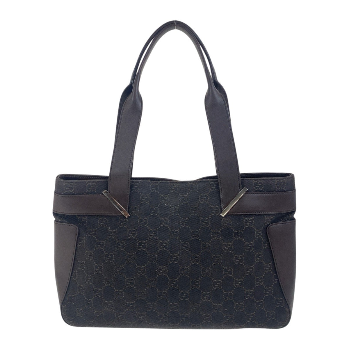 18887
GUCCI Brown Silver Hardware GG Canvas 73983 Tote Bag Shoulder Bag Ladies AB29