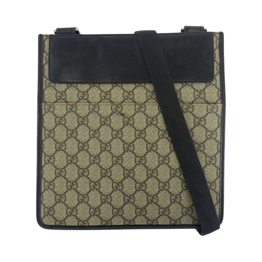 18889
GUCCI グッチ ブラウン シルバー金具 GGスプリームキャンバス / レザー 27639 ショルダーバッグ ポシェット レディース AB31