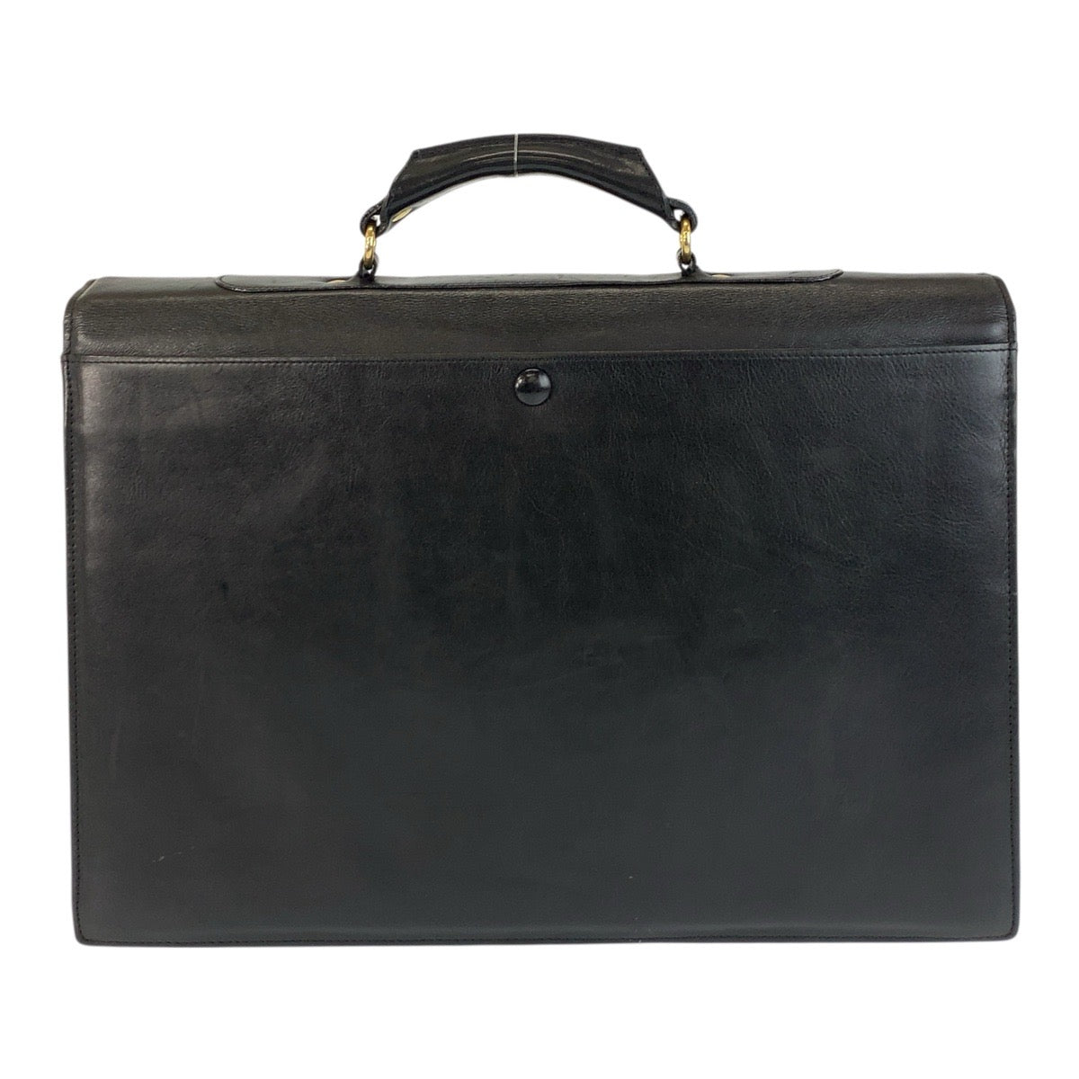 18893
VERSACE ヴェルサーチ ヴィンテージ ブラック 黒 ゴールド金具 レザー ビジネスバッグ ブリーフケース メンズ ABP41