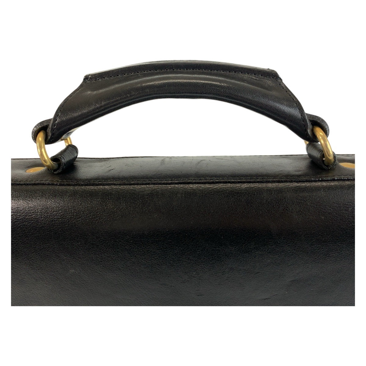 18893
VERSACE ヴェルサーチ ヴィンテージ ブラック 黒 ゴールド金具 レザー ビジネスバッグ ブリーフケース メンズ ABP41