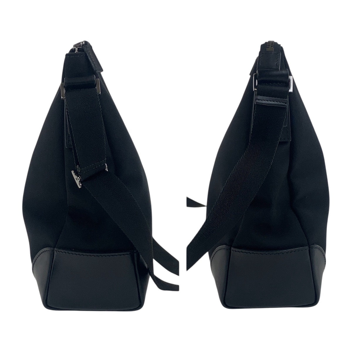 18894
GUCCI Black Silver Hardware Nylon / Leather 110054 Crossbody Shoulder Bag Messenger Bag Men's A38
