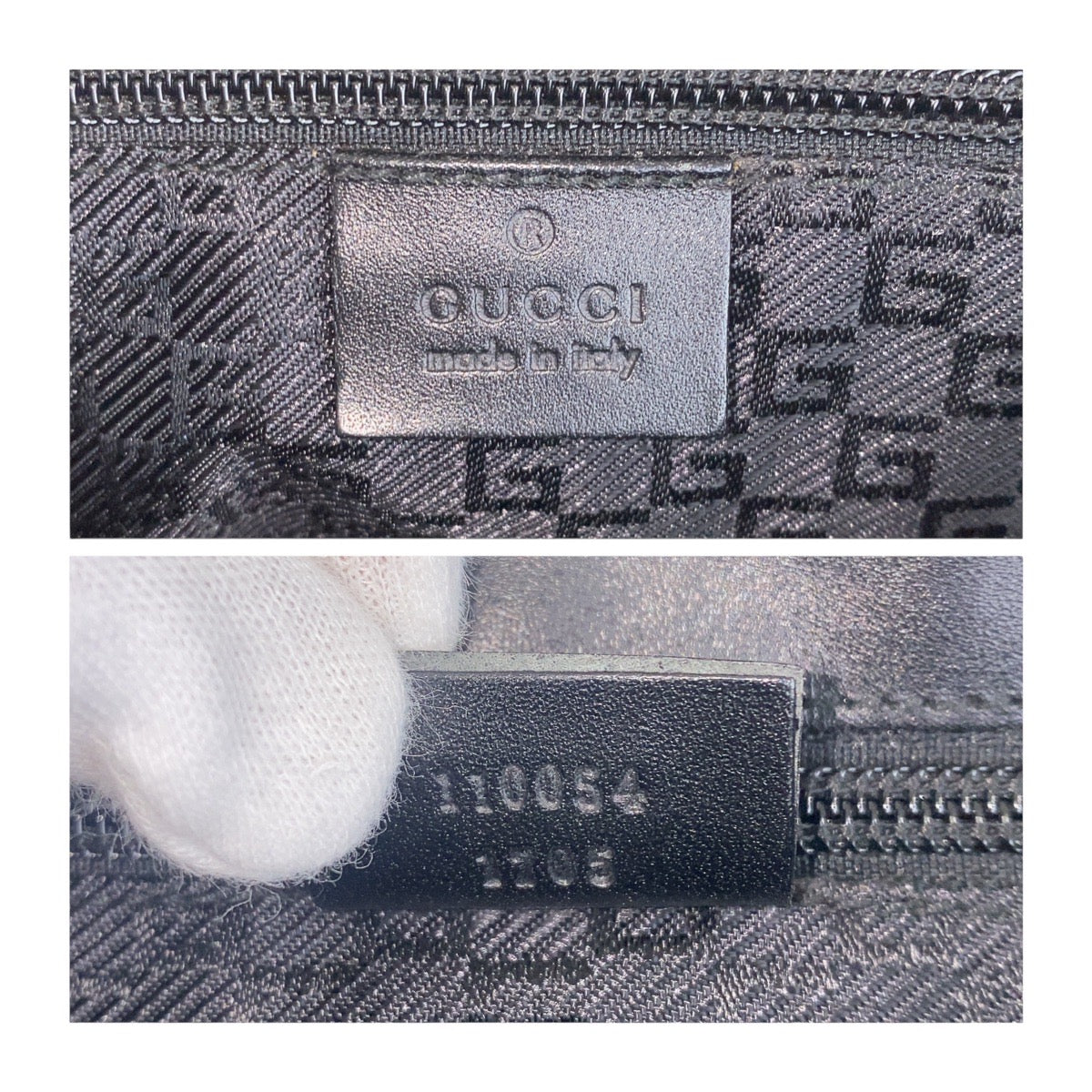 18894
GUCCI Black Silver Hardware Nylon / Leather 110054 Crossbody Shoulder Bag Messenger Bag Men's A38