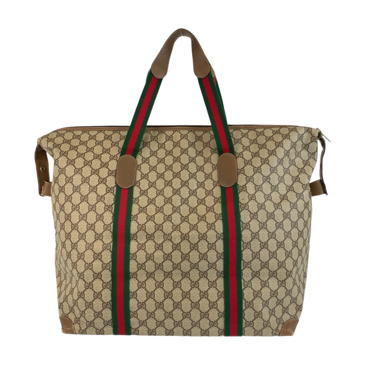 18896
GUCCI グッチ ヴィンテージ シェリーライン オールドグッチ ブラウン ベージュ GGスプリームキャンバス / レザー 89 19 012 ボストンバッグ トラベルバッグ メンズ AB46