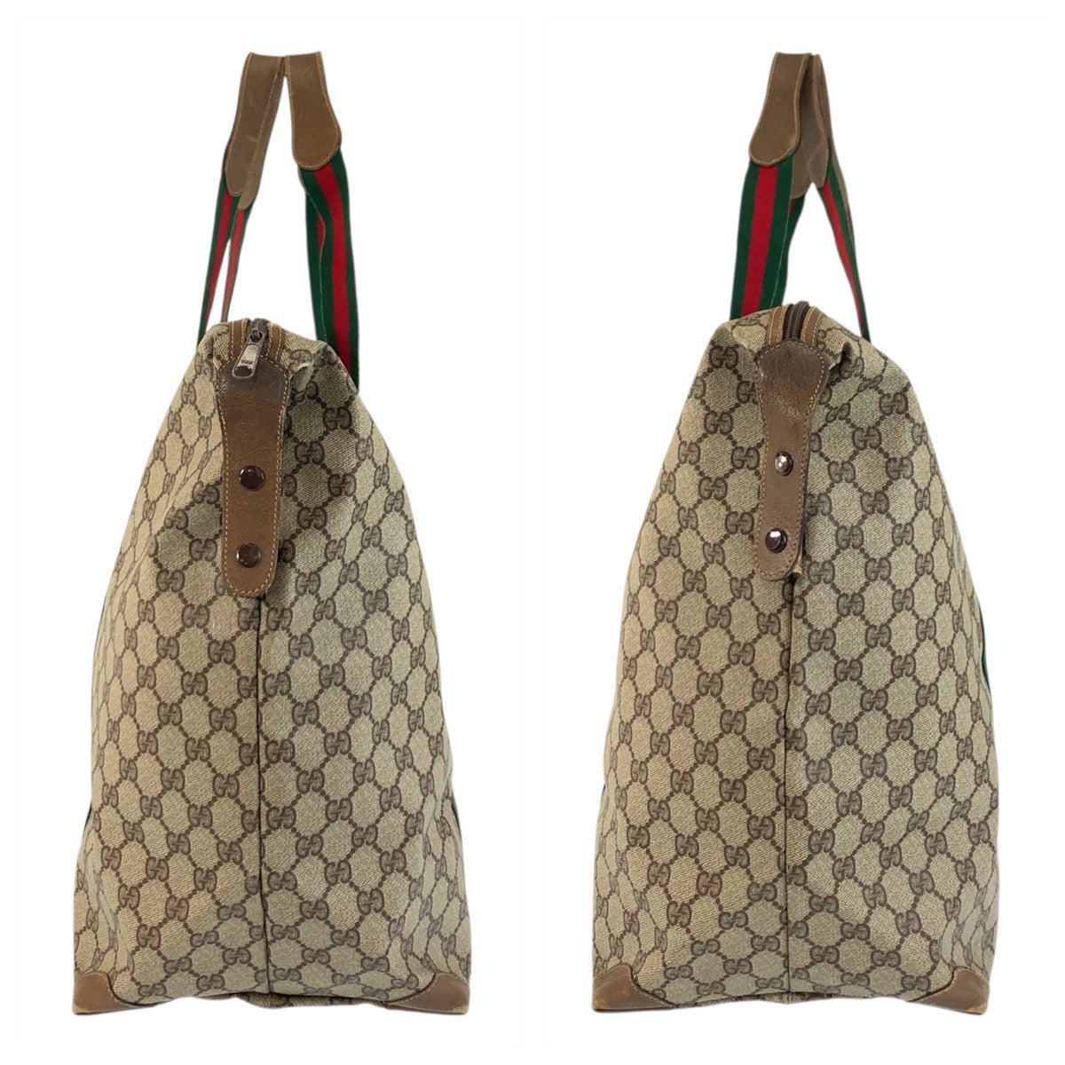 18896
GUCCI グッチ ヴィンテージ シェリーライン オールドグッチ ブラウン ベージュ GGスプリームキャンバス / レザー 89 19 012 ボストンバッグ トラベルバッグ メンズ AB46