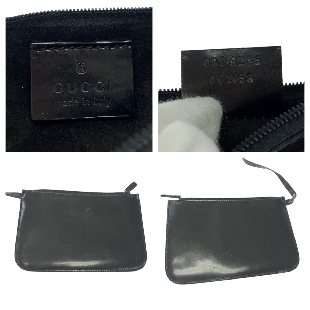 18898
GUCCI グッチ シェリーライン ブラック 黒 シルバー金具 パテントレザー 001 3246 ショルダーバッグ 肩掛け レディース AB38