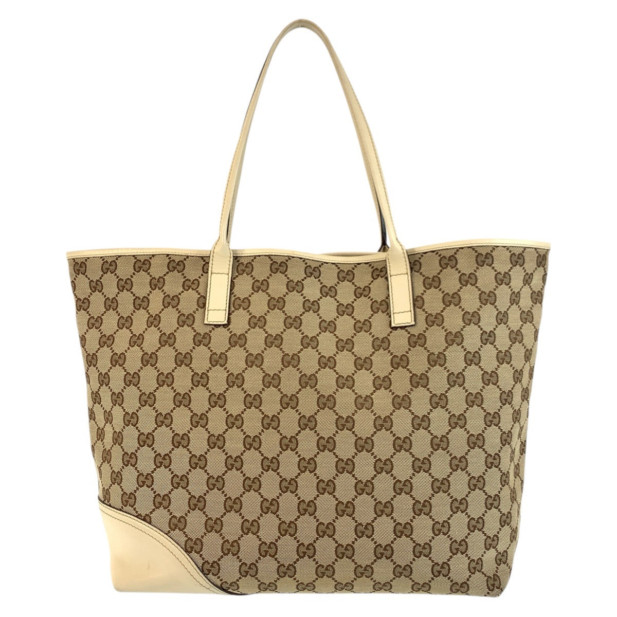18899
GUCCI Abbey New Britt Beige Gold Hardware GG Canvas / Leather 169945 Tote Bag Women's AB34