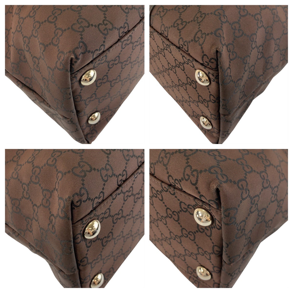 18900
GUCCI GG Pattern Brown Silver Hardware Nylon / Leather 257304 Tote Bag Shoulder Bag Ladies ABP43