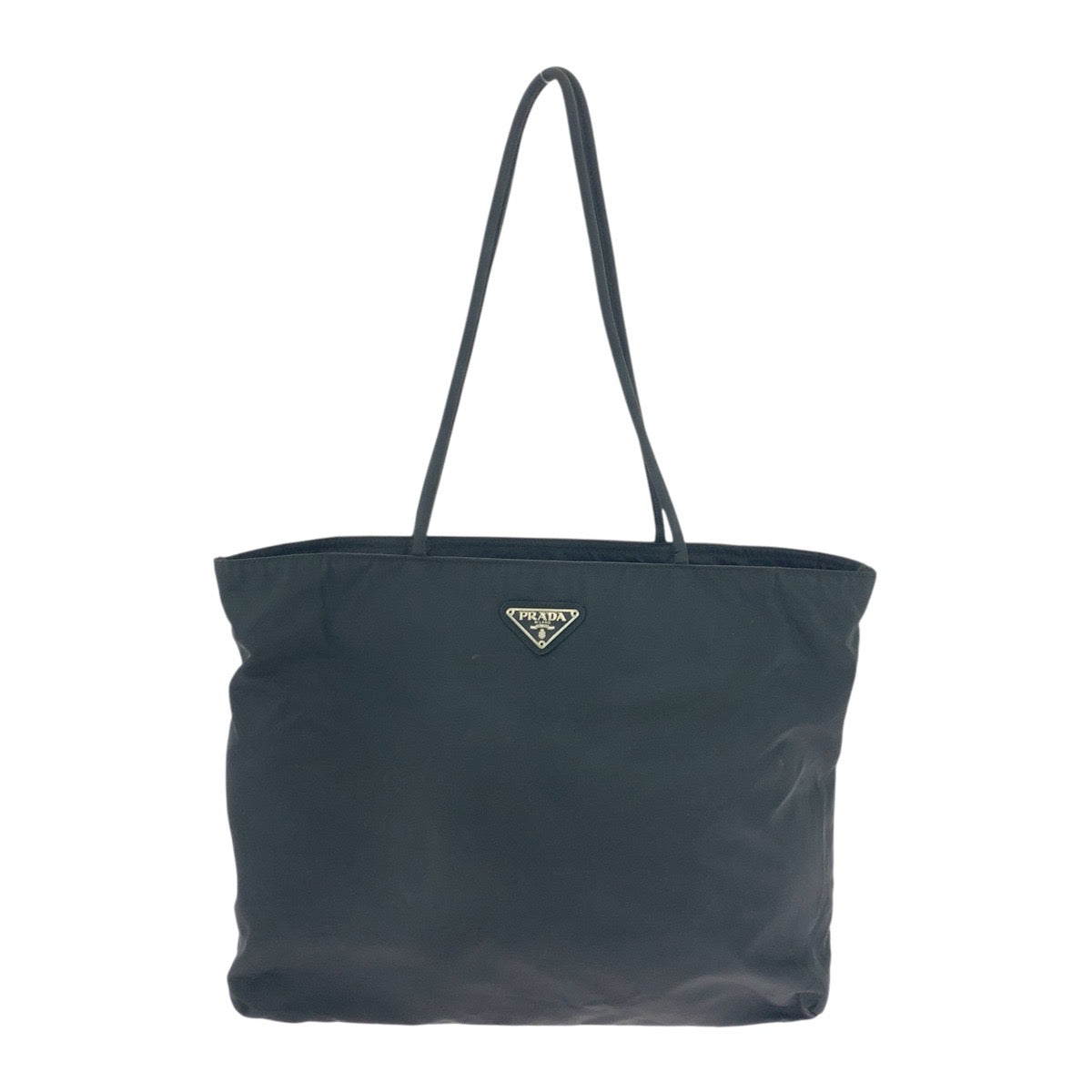 18901
PRADA プラダ テスート 三角ロゴプレート ブラック 黒 シルバー金具 ナイロン 110  ショルダーバッグ トートバッグ  レディース AB38