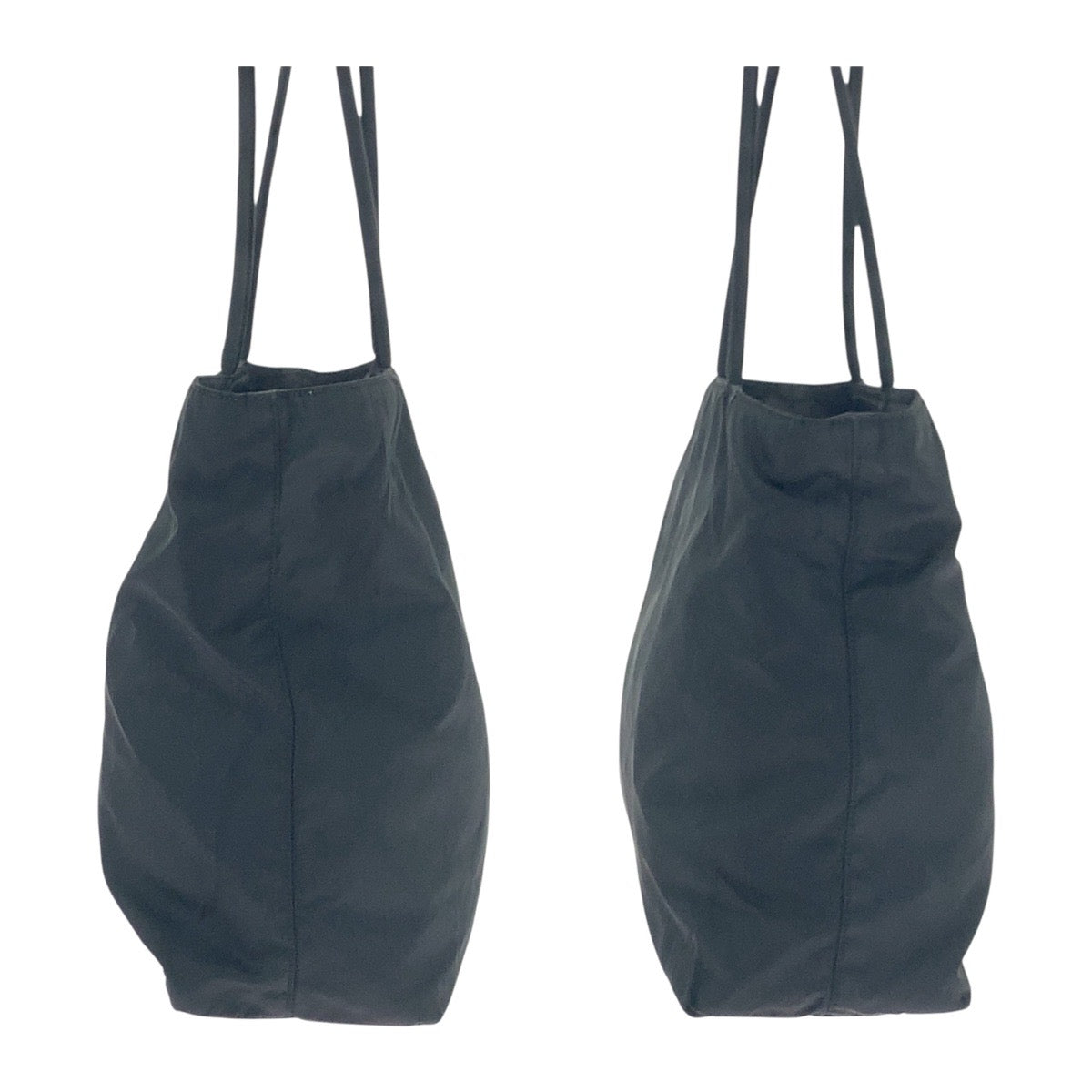 18901
PRADA プラダ テスート 三角ロゴプレート ブラック 黒 シルバー金具 ナイロン 110  ショルダーバッグ トートバッグ  レディース AB38