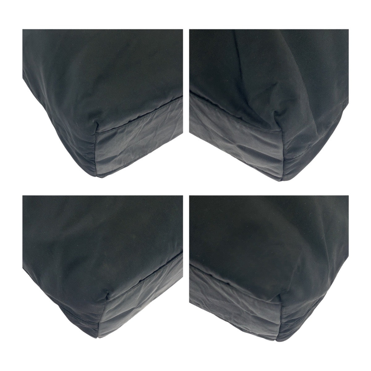 18901
PRADA プラダ テスート 三角ロゴプレート ブラック 黒 シルバー金具 ナイロン 110  ショルダーバッグ トートバッグ  レディース AB38