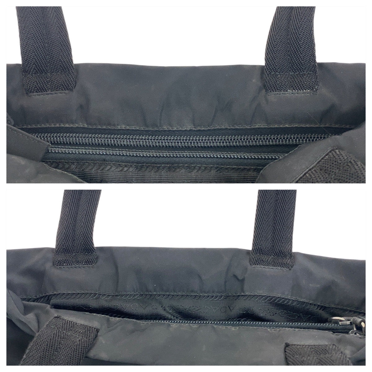 18902
PRADA プラダ テスート 三角ロゴプレート ブラック 黒 シルバー金具 ナイロン / レザー トートバッグ ショルダーバッグ  レディース ABP38