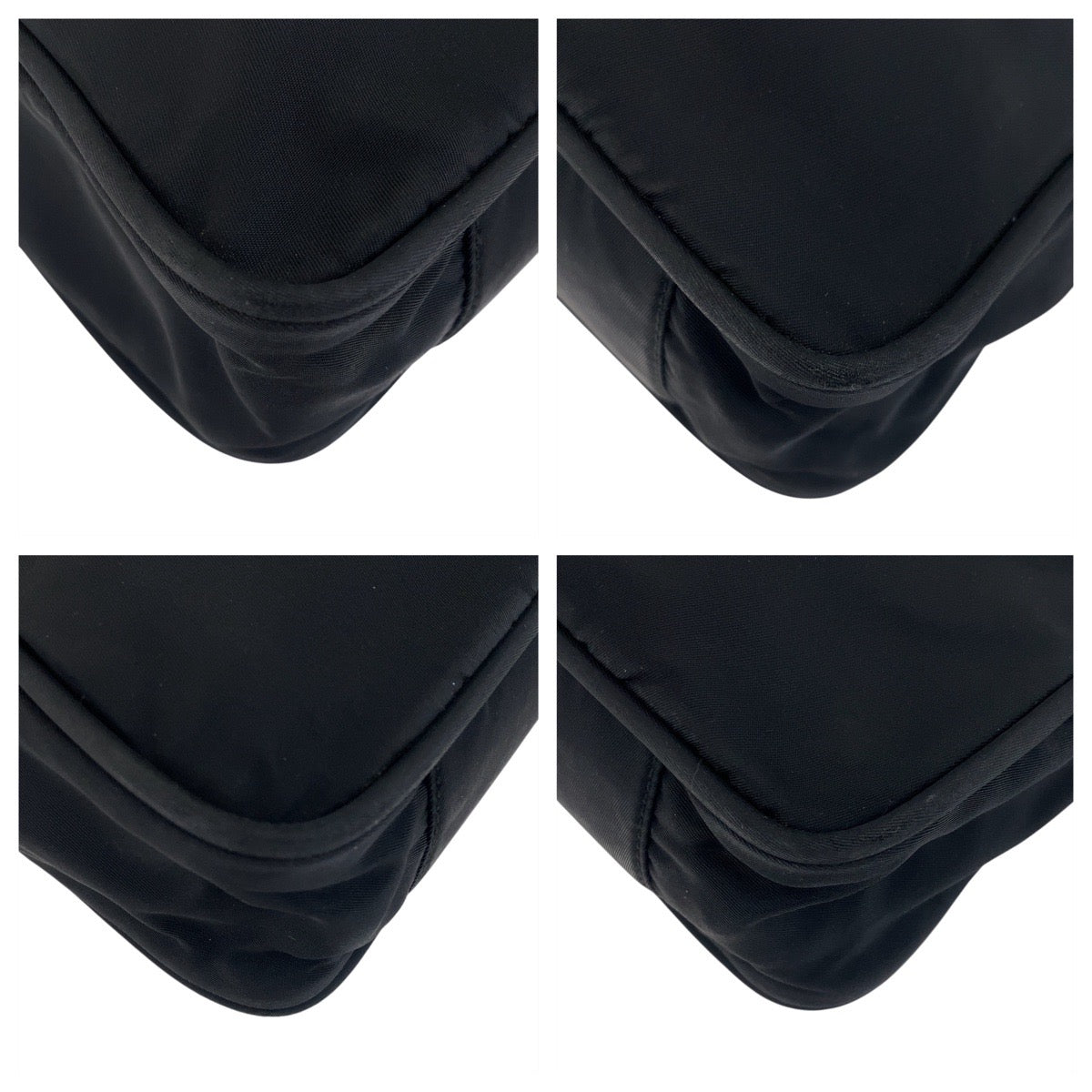 18902
PRADA プラダ テスート 三角ロゴプレート ブラック 黒 シルバー金具 ナイロン / レザー トートバッグ ショルダーバッグ  レディース ABP38