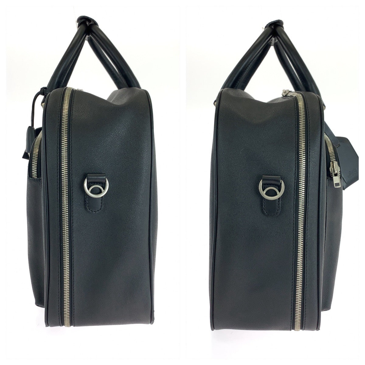 18903
VERSACE ヴェルサーチ メデューサ ブラック 黒 シルバー金具 レザー ボストンバッグ ハンドバッグ メンズ A75