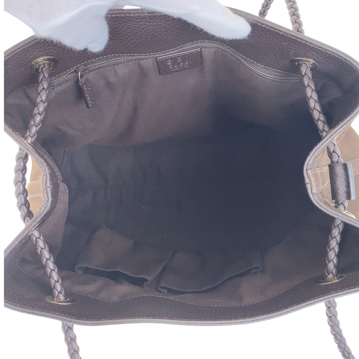 18904
GUCCI グッチ ブラウン ゴールド金具 ヌバック 419689 ショルダーバッグ トートバッグ  レディース AB41