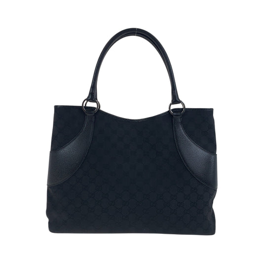 18906
GUCCI グッチ ブラック 黒 シルバー金具 GGキャンバス 113016 トートバッグ ショルダーバッグ レディース A51