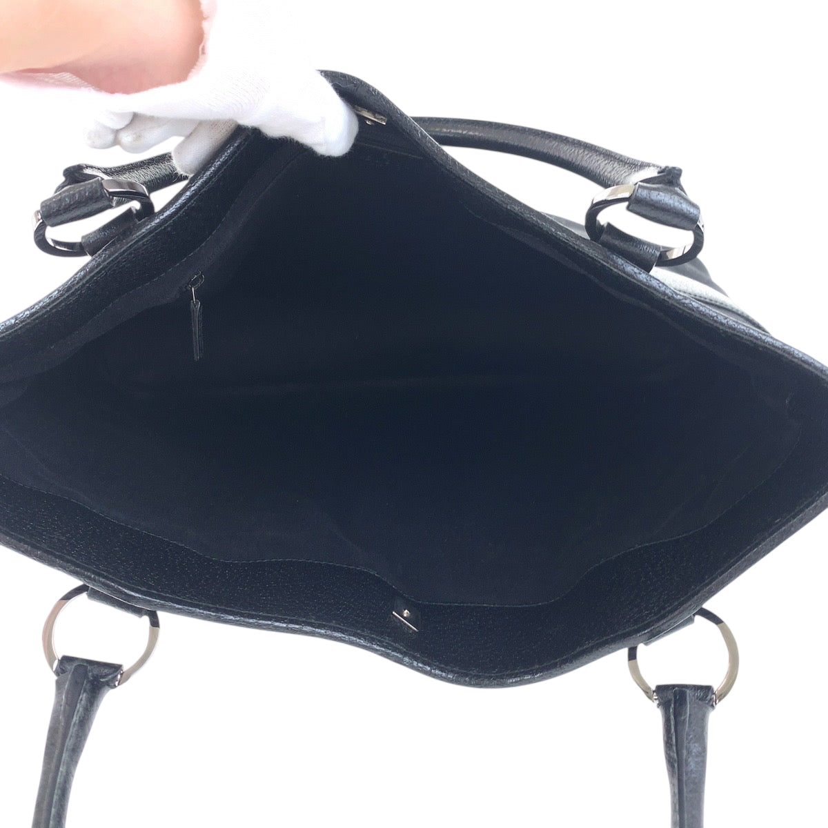 18906
GUCCI グッチ ブラック 黒 シルバー金具 GGキャンバス 113016 トートバッグ ショルダーバッグ レディース A51