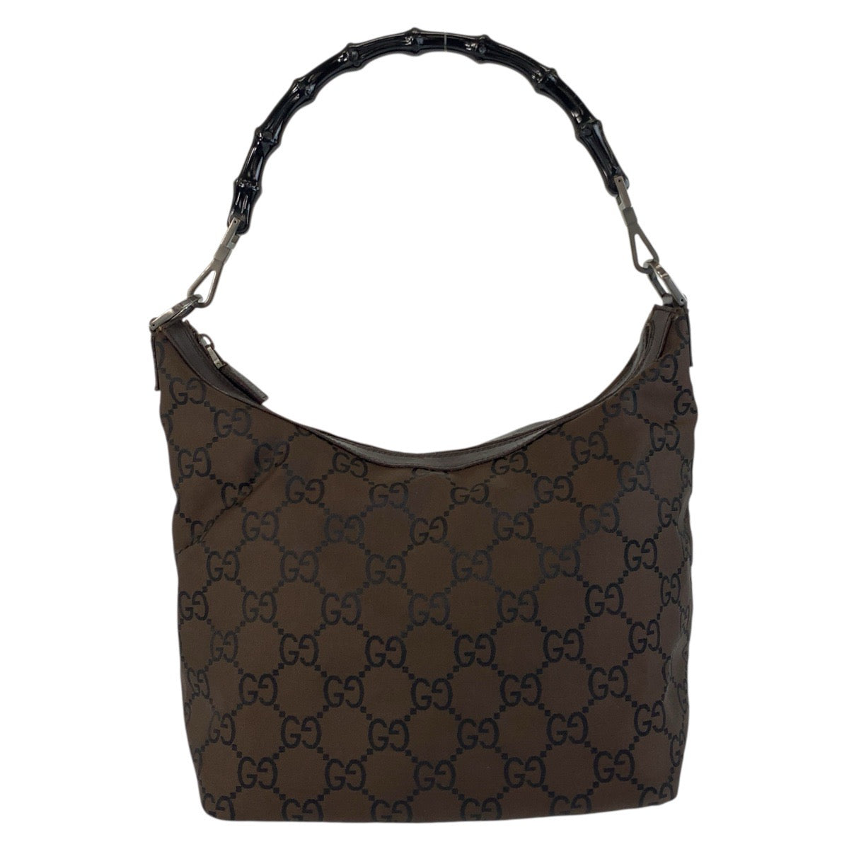 18921
GUCCI Bamboo GG Pattern Brown Nylon 000 0531 Shoulder Bag Women's ABP34